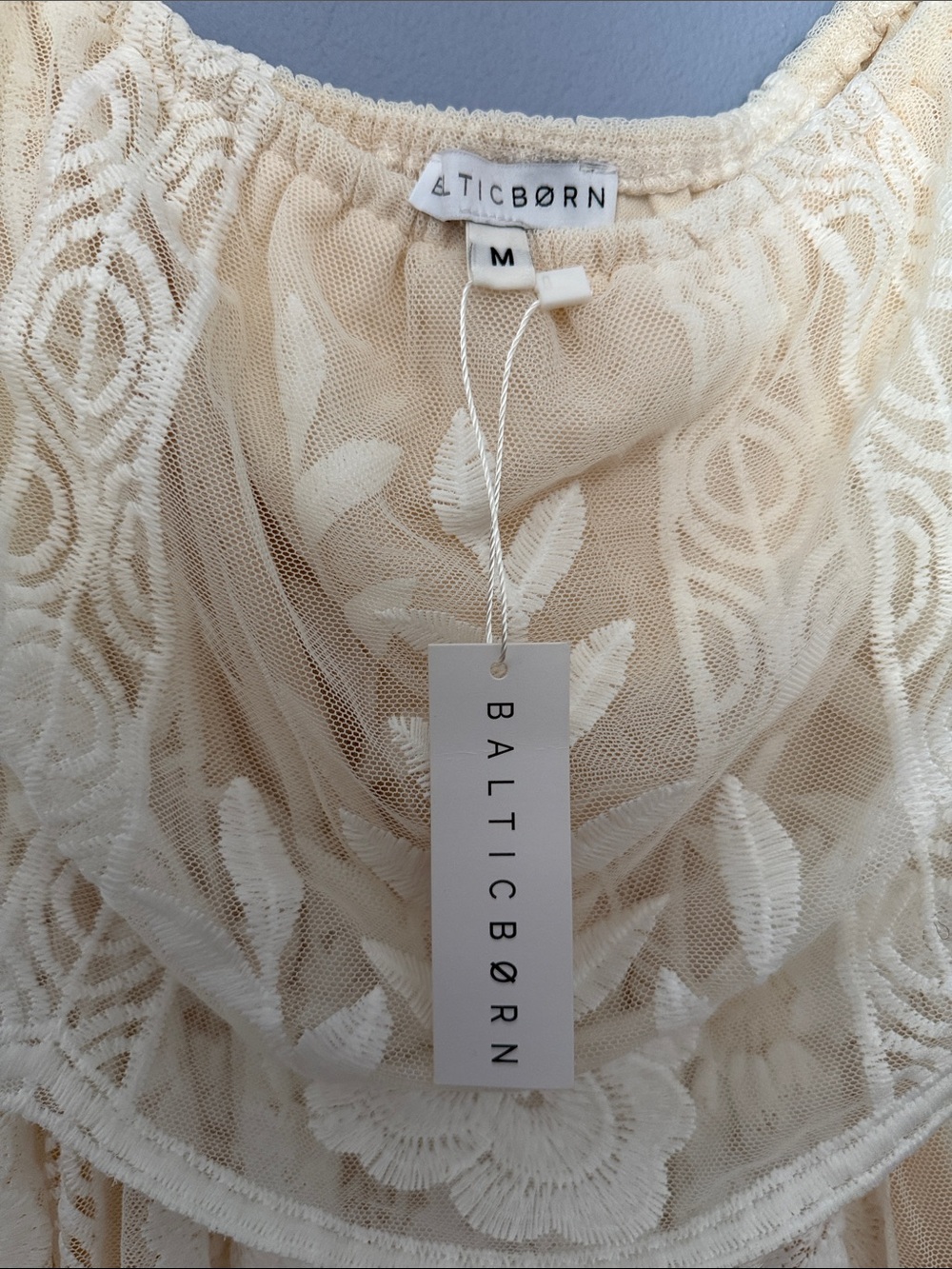 Baltic Born Leon Off Shoulder Maxi Dress Boho Bridal Lace Maternity Sz M NWT - Picture 4 of 13